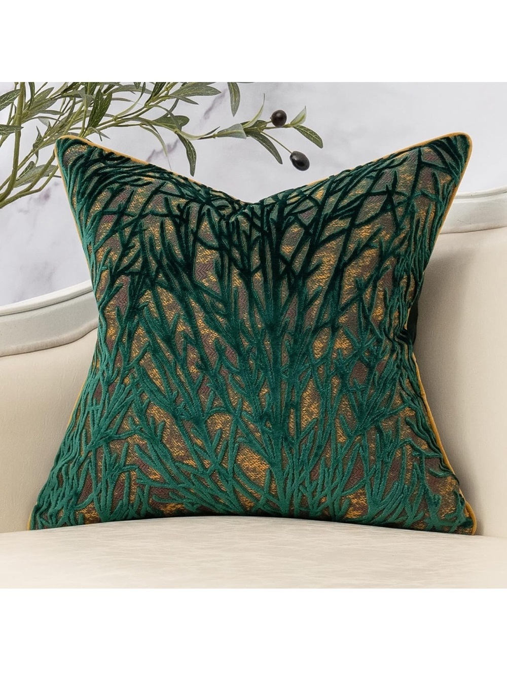Throw Pillow Cover
Branches Velvet Cushion Case Neutral
Home Decor, 20x20